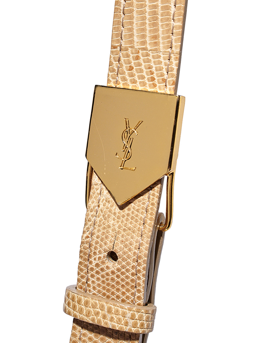 YSL カサンドラロゴフラップリザードショルダー(ヴィンテージバッグ
