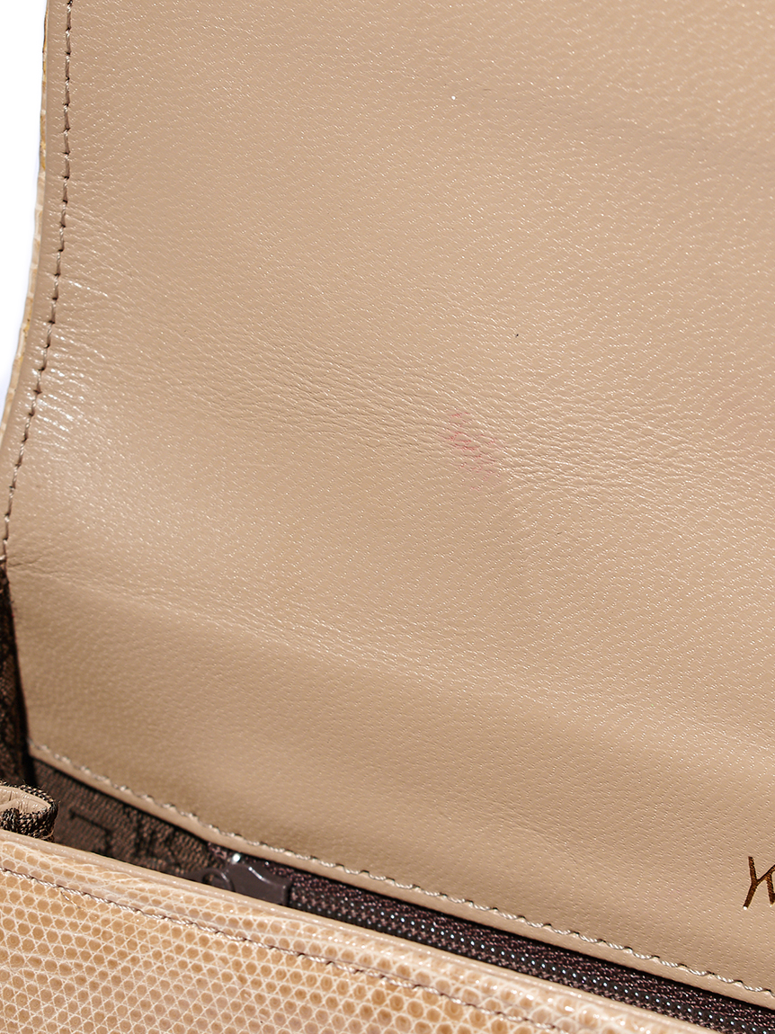 YSL カサンドラロゴフラップリザードショルダー(ヴィンテージ