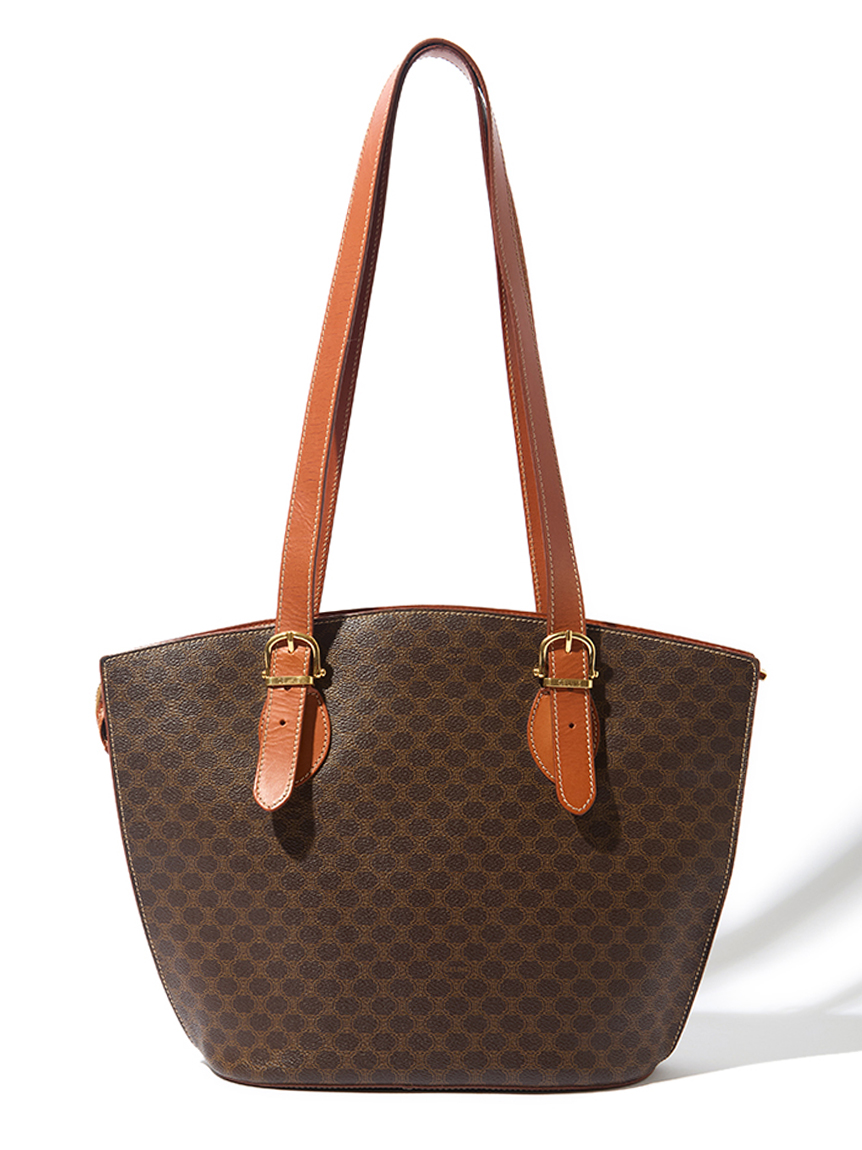 CELINE マカダム モノグラムトート LILY BROWN リリーブラウン CELINE マカダムモノグラムトート(ヴィンテージバッグ)｜ヴィンテージ