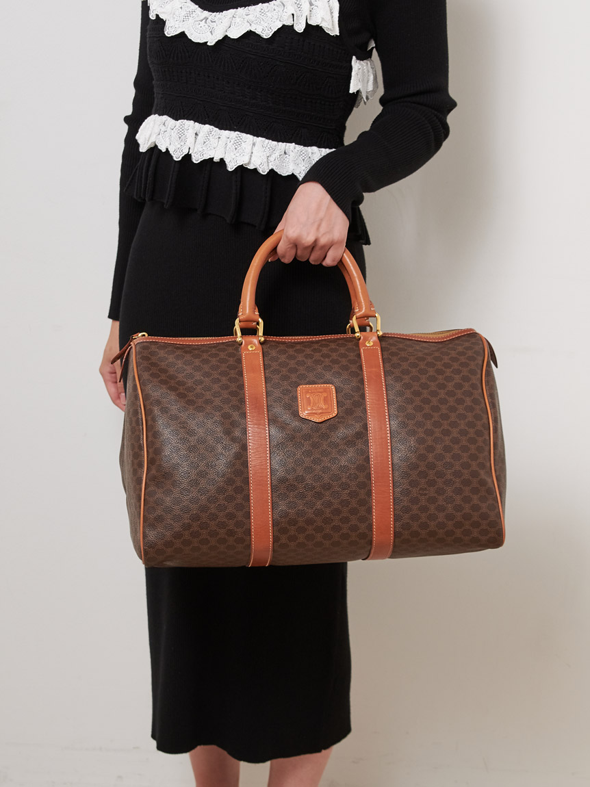 CELINE マカダムモノグラムボストン ミディアムサイズ(ヴィンテージ