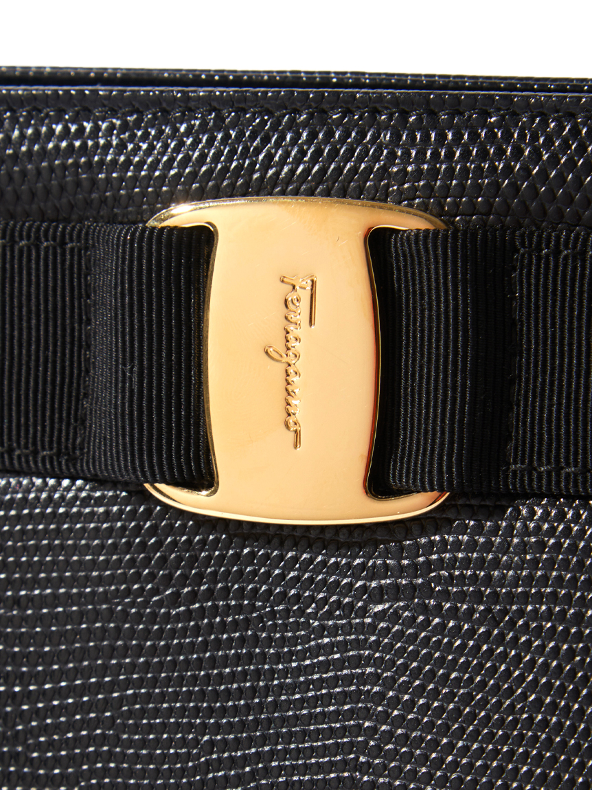Salvatore Ferragamo ヴァラ型押リザードトート(ヴィンテージバッグ