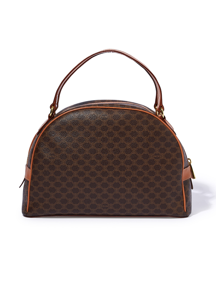 CELINE VINTAGE モノグラム ハンドバッグ ブラウン CELINE マカダムモノグラムハンドバッグ(ヴィンテージバッグ