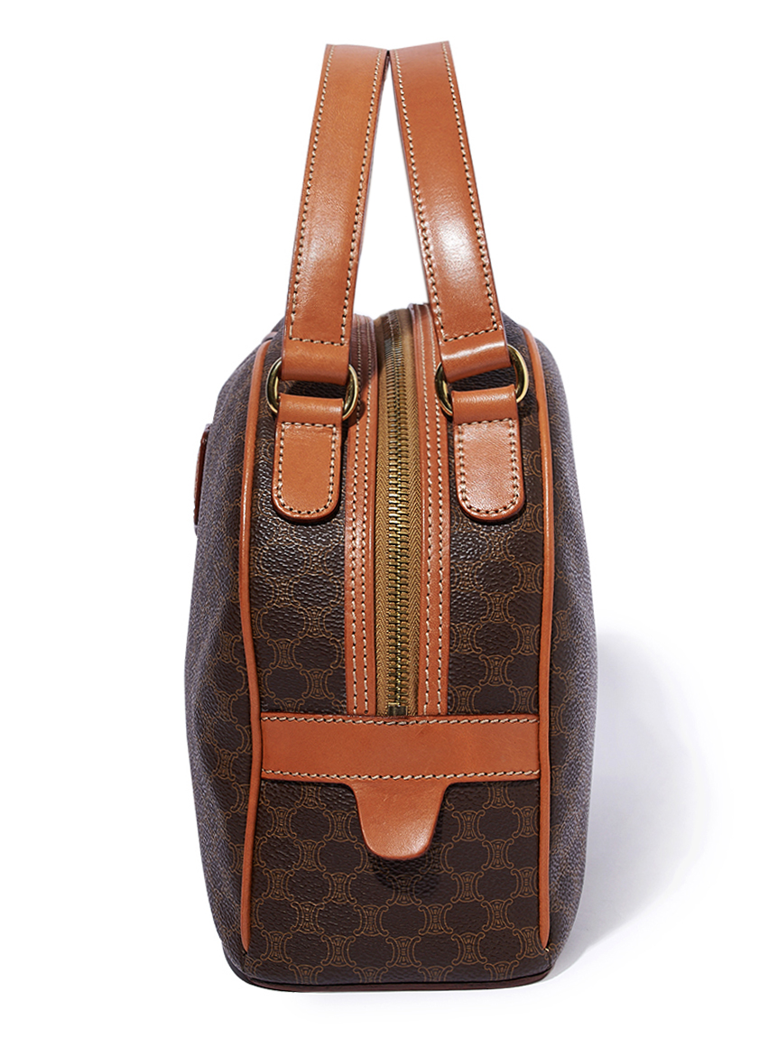 CELINE VINTAGE モノグラム ハンドバッグ ブラウン CELINE マカダムモノグラムハンドバッグ(ヴィンテージバッグ