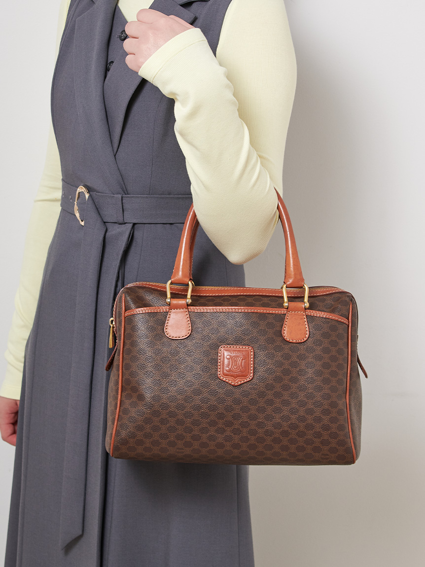 CELINE マカダムモノグラムボストン ミディアムサイズ(ヴィンテージ