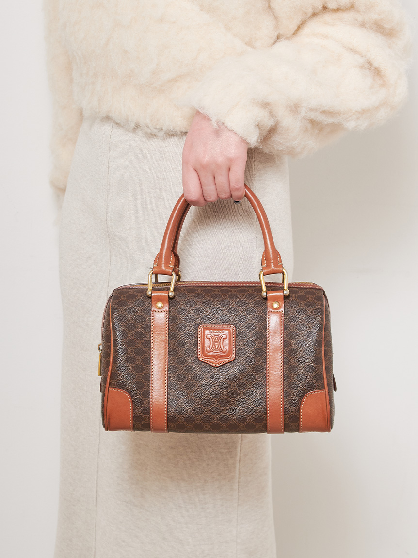 CELINE マカダムモノグラムボストン ミディアム CELINE マカダムモノグラムボストン ミディアムサイズ(ヴィンテージ