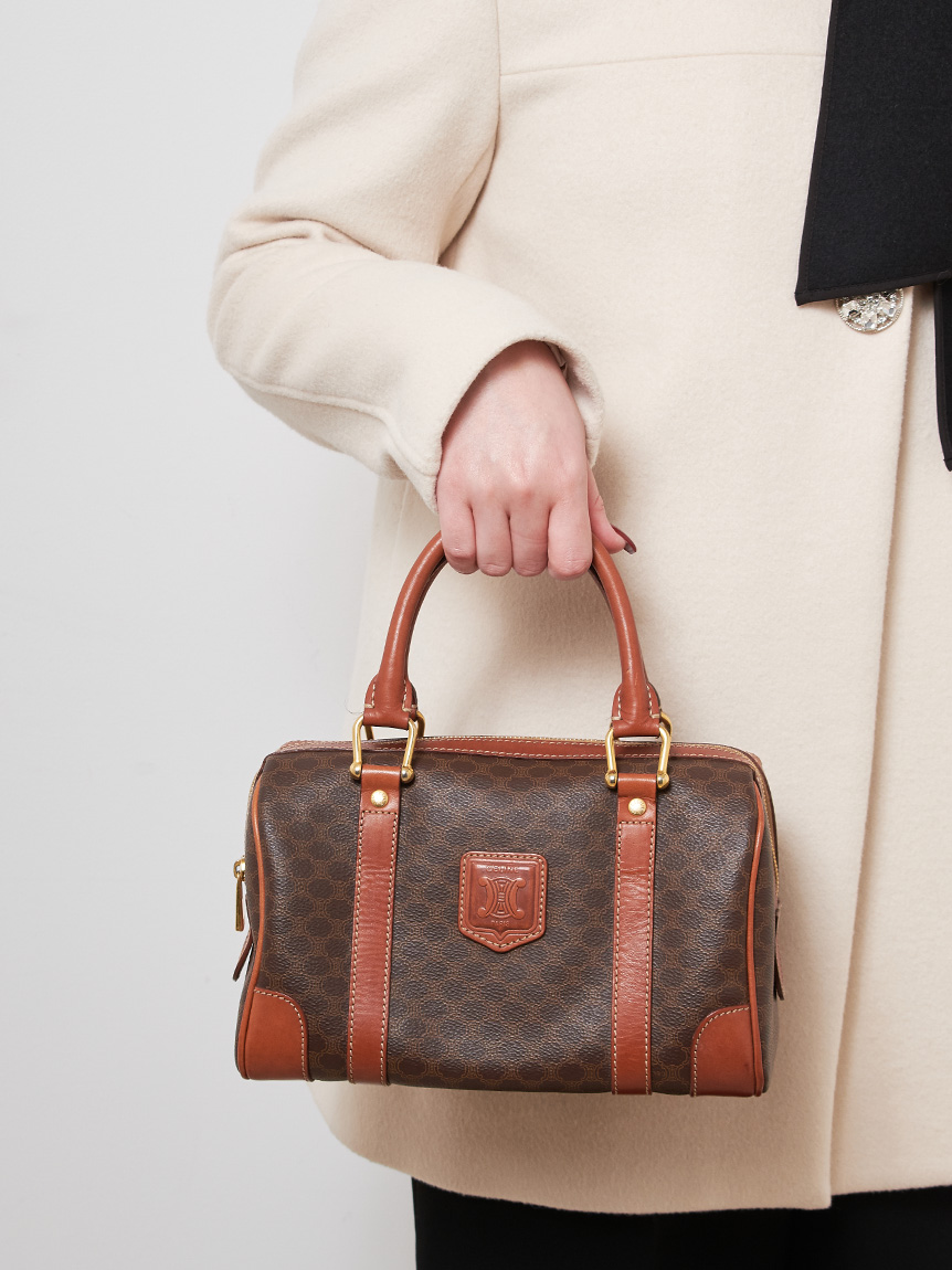 CELINE マカダムモノグラムボストン ミディアムサイズ(ヴィンテージ