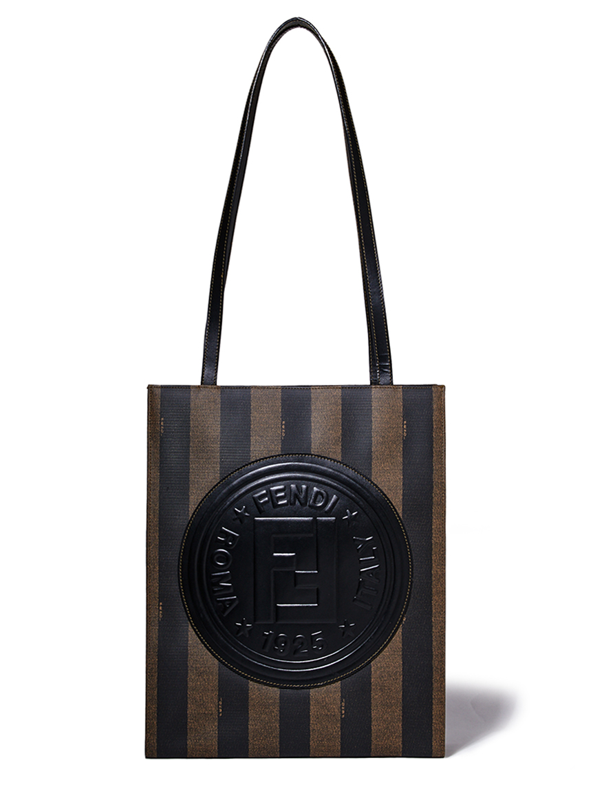 希少品✨FENDIビンテージ　ビジネスバッグ　トートバッグ　ライン　ロゴ FENDI - 良品 FENDI フェンディ ヴィンテージ ビッグFF ロゴ ペカン