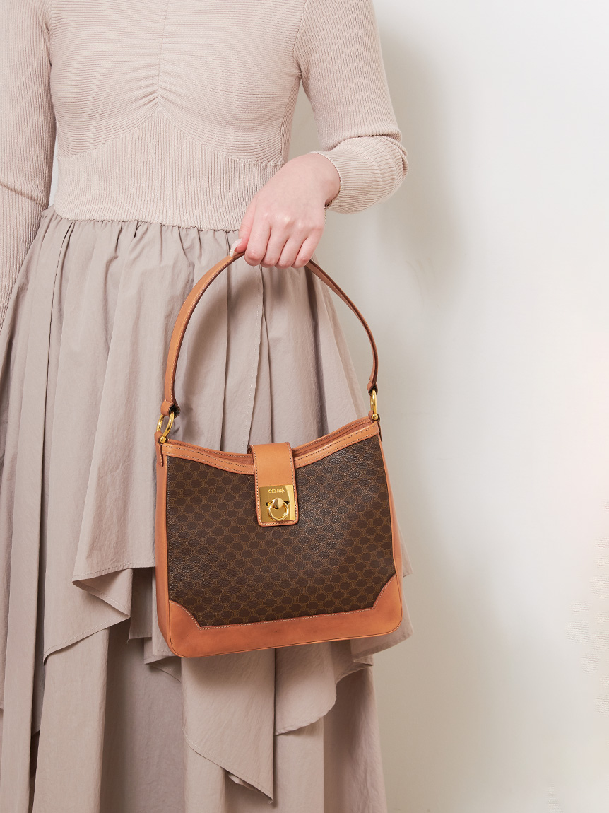 CELINE マカダムモノグラムショルダー(ヴィンテージバッグ