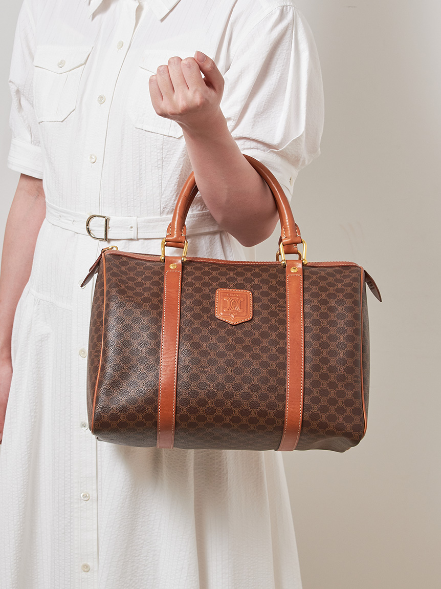CELINE マカダムモノグラムボストン ミディアムサイズ(ヴィンテージ