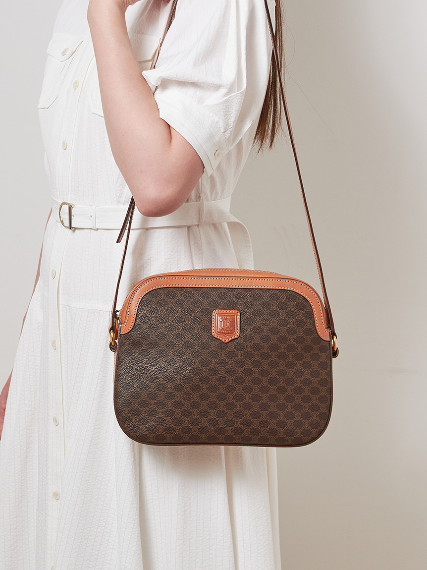 CELINE モノグラムショルダーバッグ CELINE マカダムモノグラムWフェイスショルダー(ヴィンテージバッグ