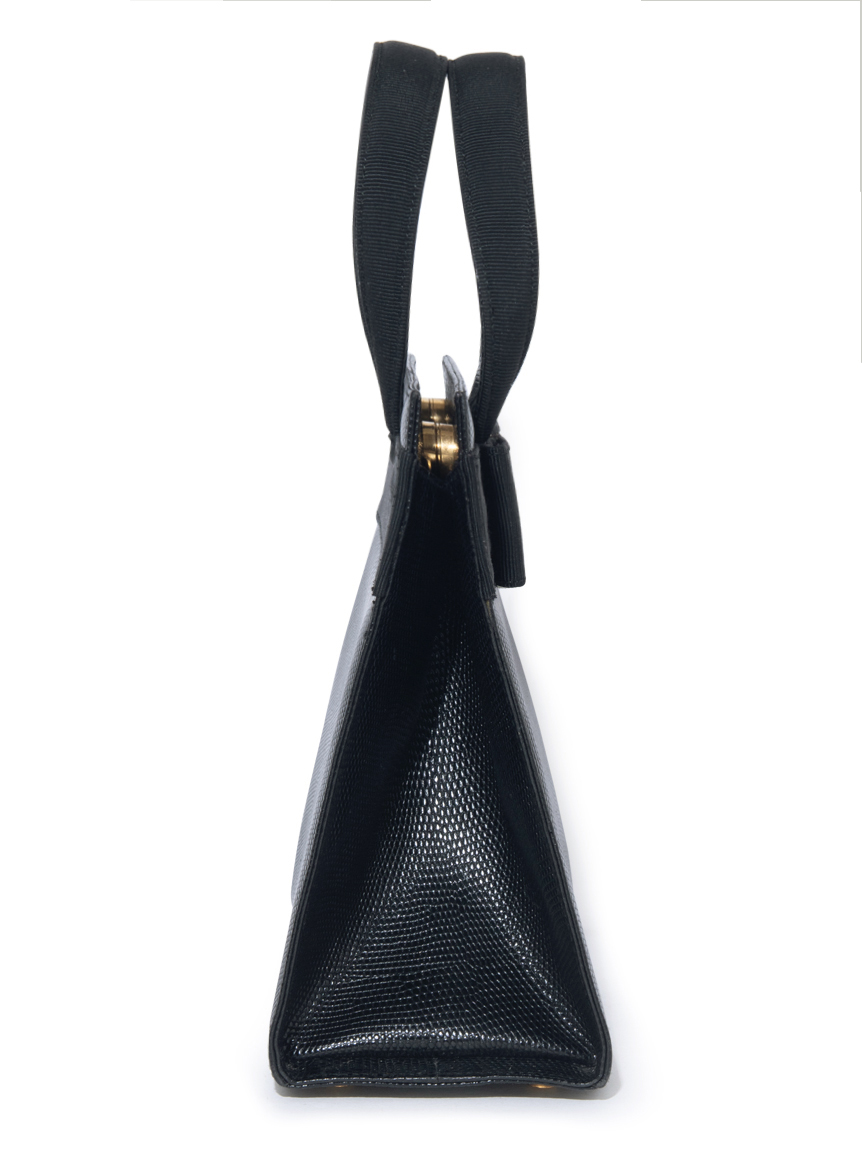 Salvatore Ferragamo ヴァラ型押リザード2wayショルダー(ヴィンテージ