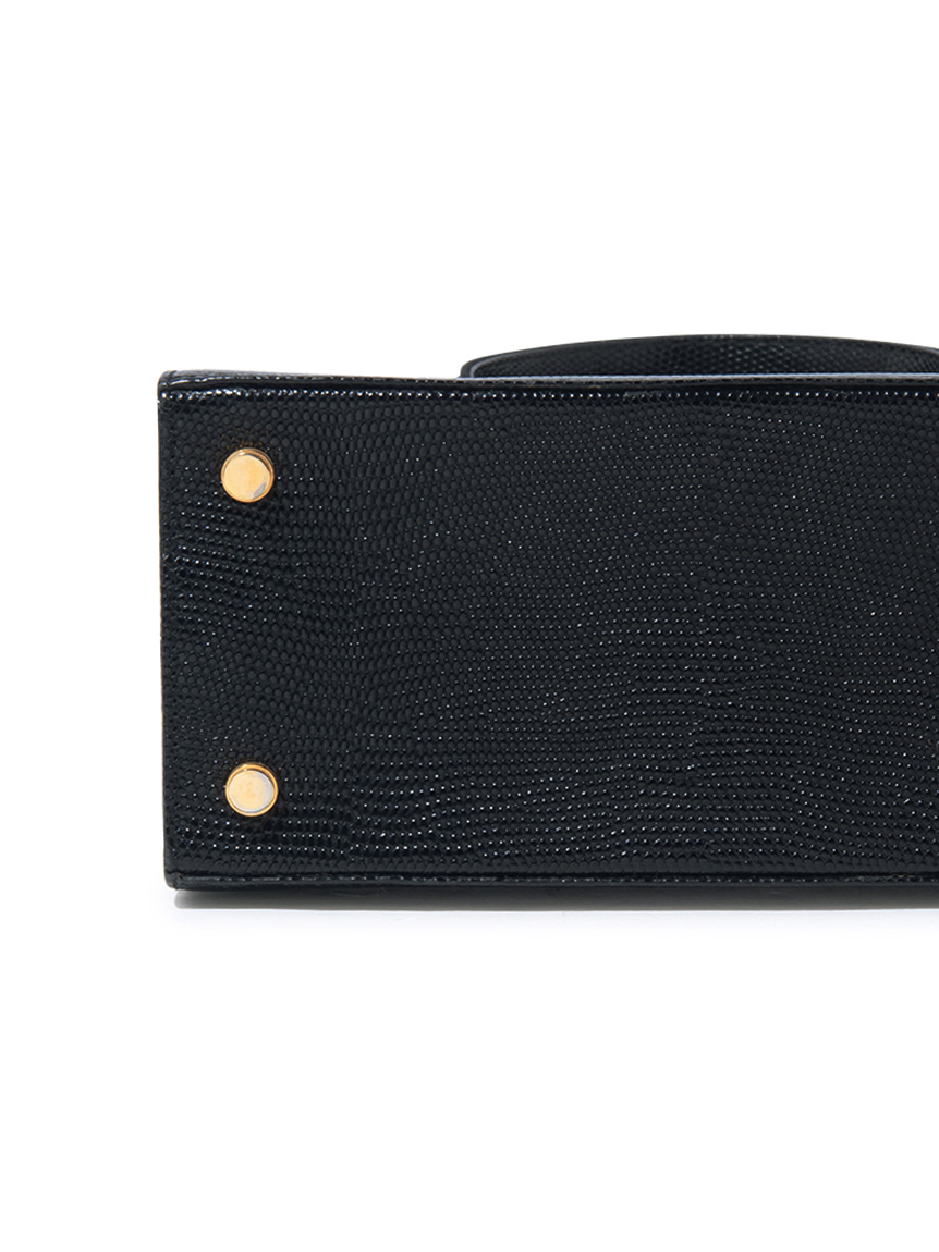 Salvatore Ferragamo ヴァラ型押リザード2wayショルダー(ヴィンテージ