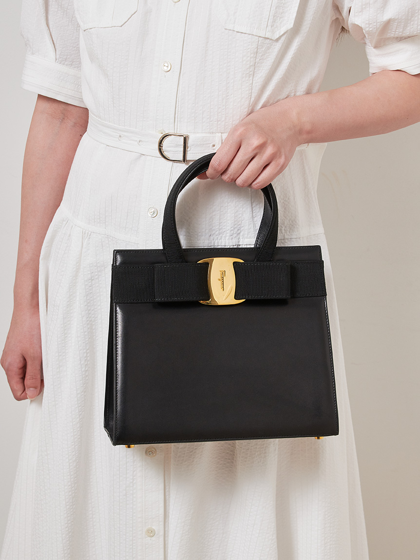 Salvatore Ferragamo ヴァラカーフハンドバッグ(ヴィンテージバッグ