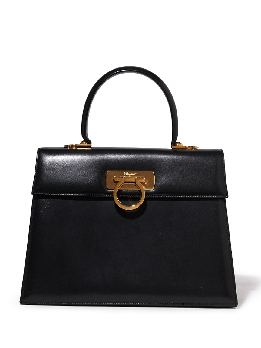 Salvatore Ferragamoガンチーニカーフハンドバッグ(ヴィンテージバッグ