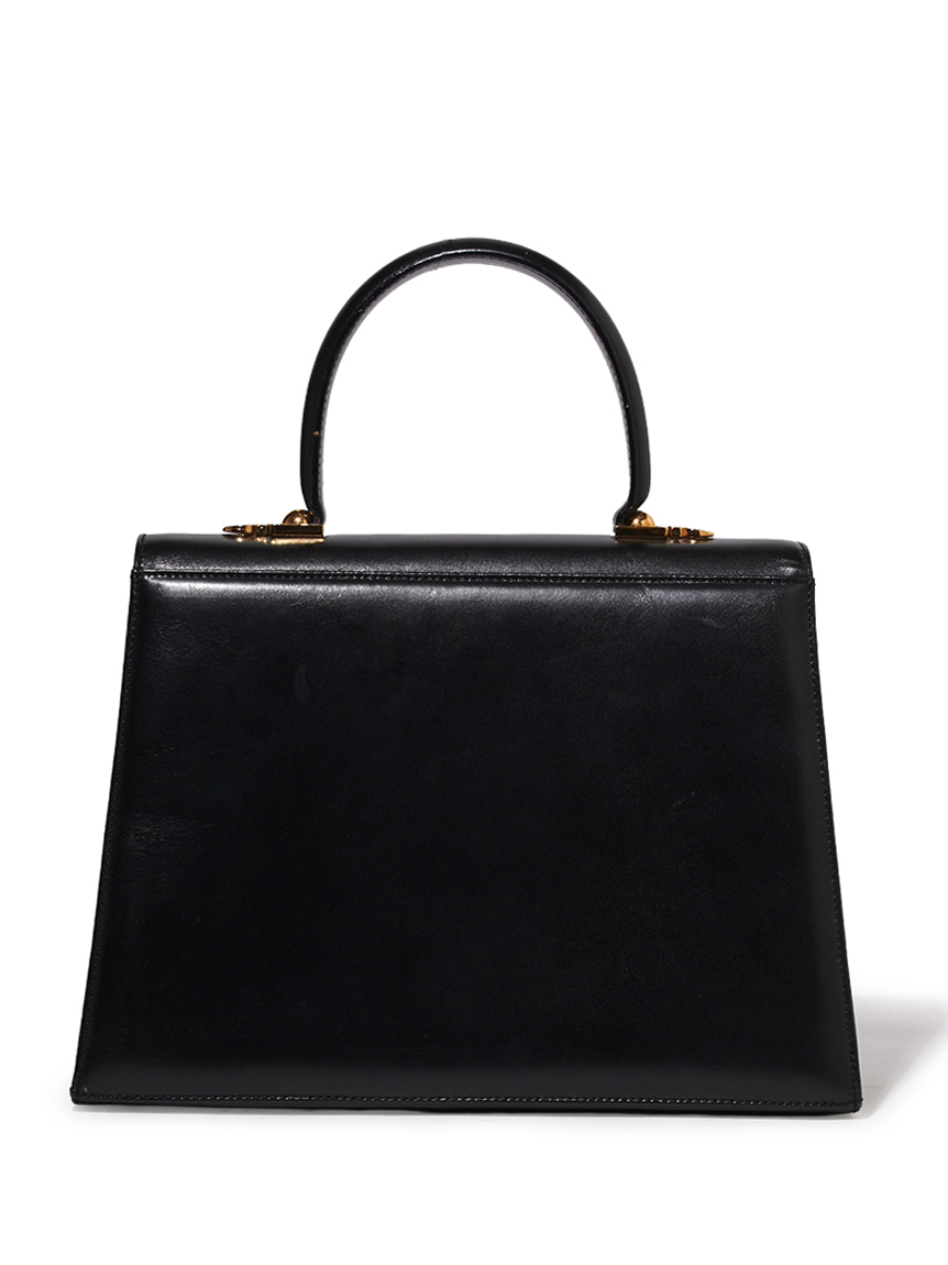 【美品】Salvatore Ferragamo バラ ガンチーニ　ネックボウ Salvatore Ferragamoガンチーニカーフハンドバッグ(ヴィンテージバッグ