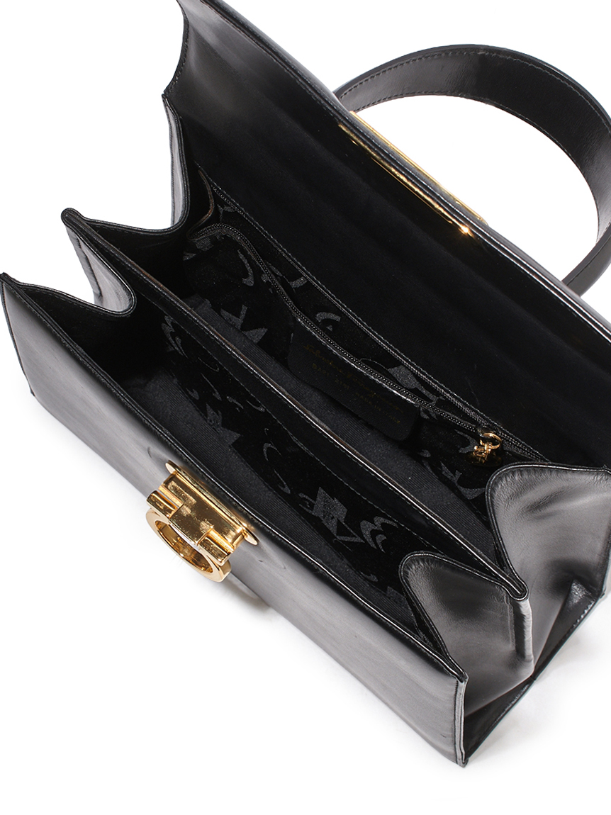 Salvatore Ferragamoガンチーニカーフハンドバッグ(ヴィンテージバッグ