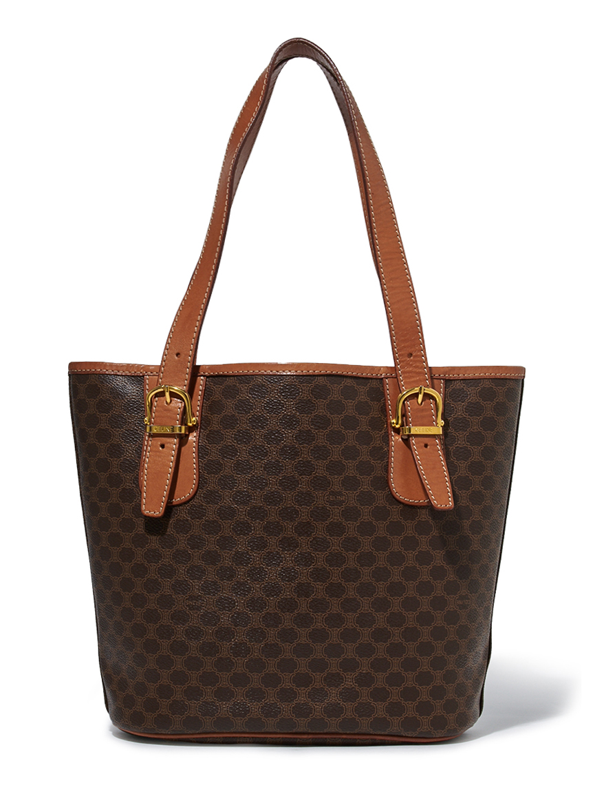 CELINE マカダム モノグラムトート LILY BROWN リリーブラウン CELINEマカダムモノグラムトート(ヴィンテージバッグ)｜ヴィンテージ