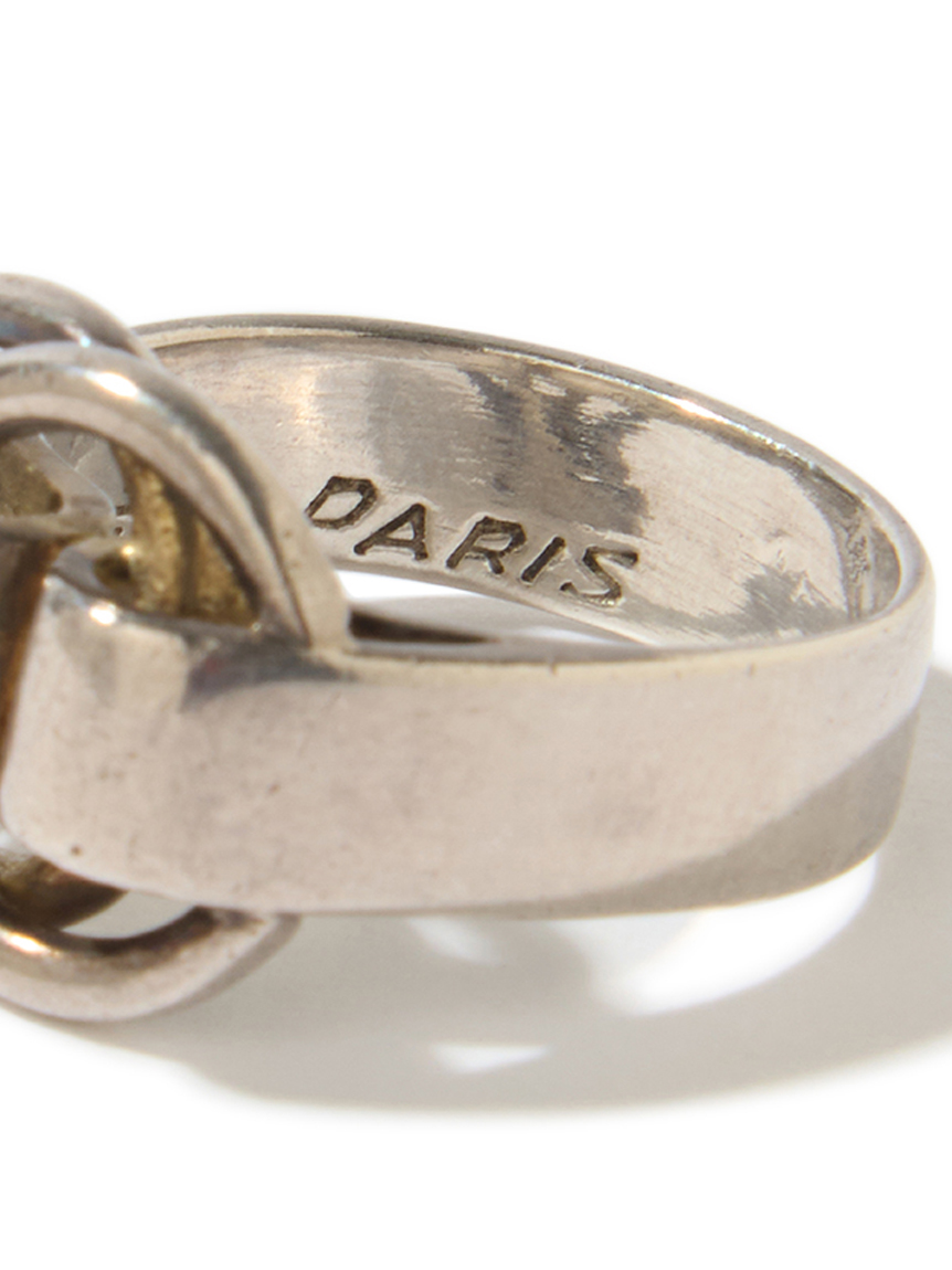 HERMES Wサークルリング SIL925 約12号(ヴィンテージアクセサリー
