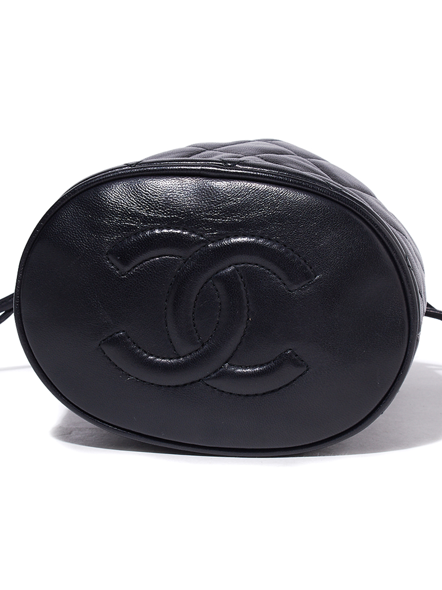 CHANELダブルタッセルココマーク巾着ラムショルダー(ヴィンテージ商品
