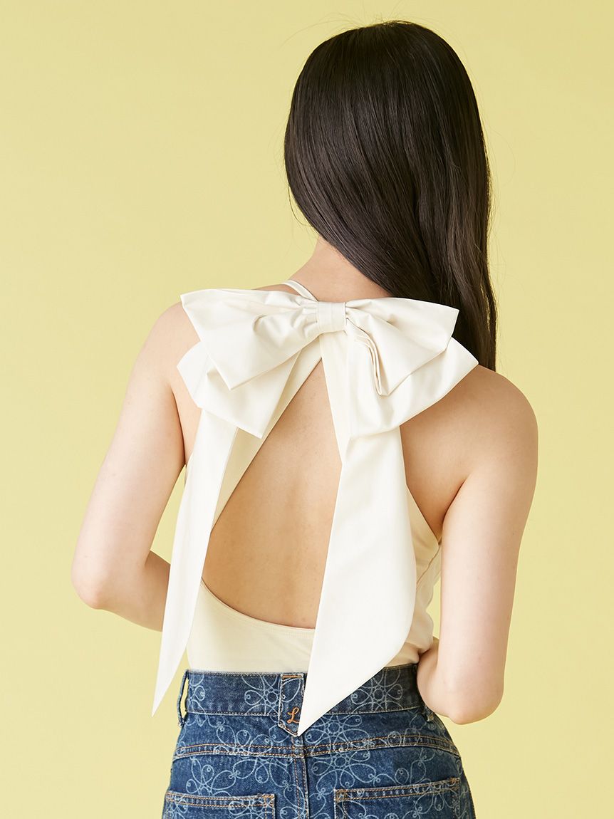 LILY BROWN Lingerie】バックリボンボディスーツ(キャミソール