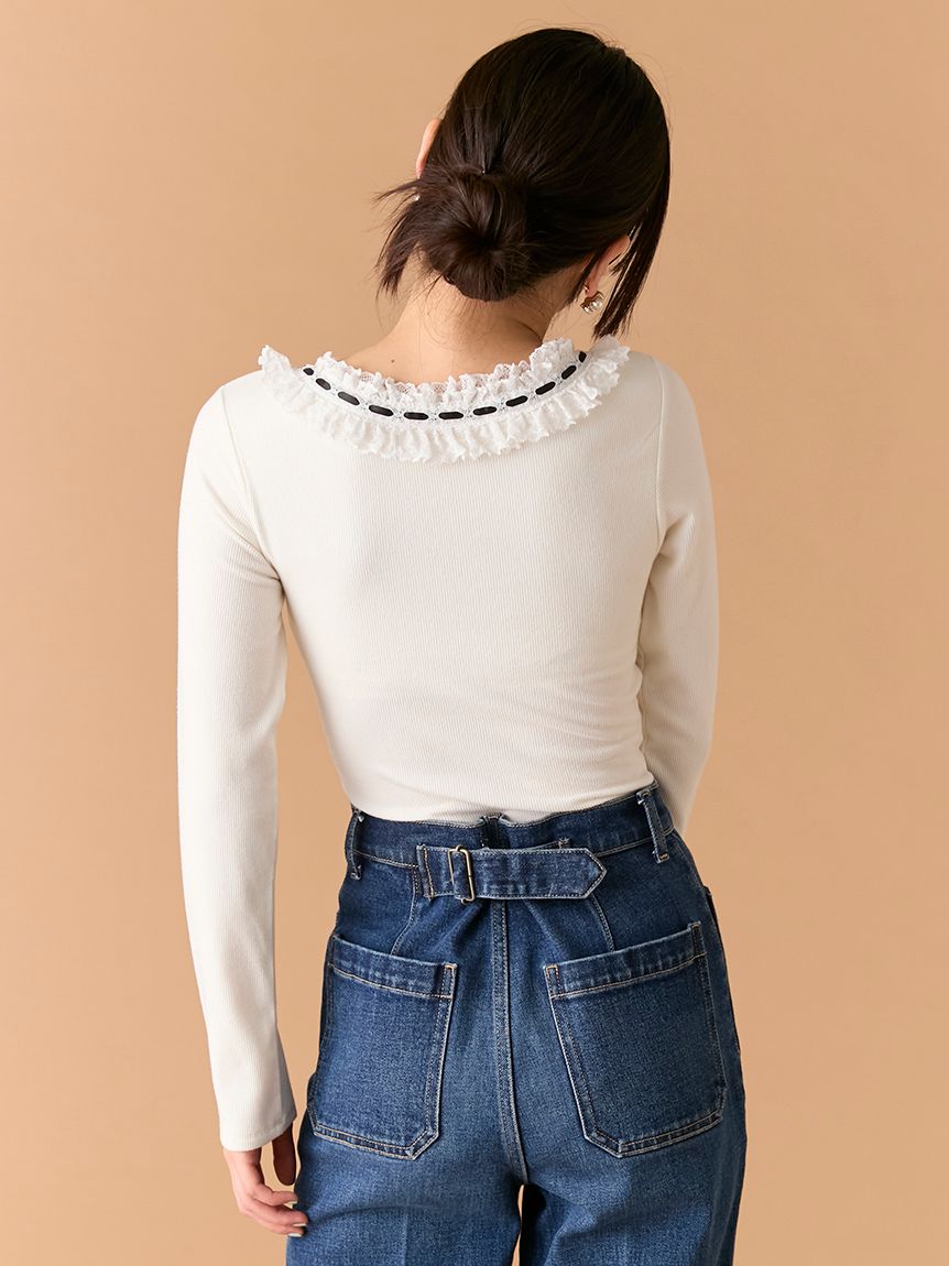 LILY BROWN Lingerie】フリルレースボディスーツ(Hearts2Hearts着用