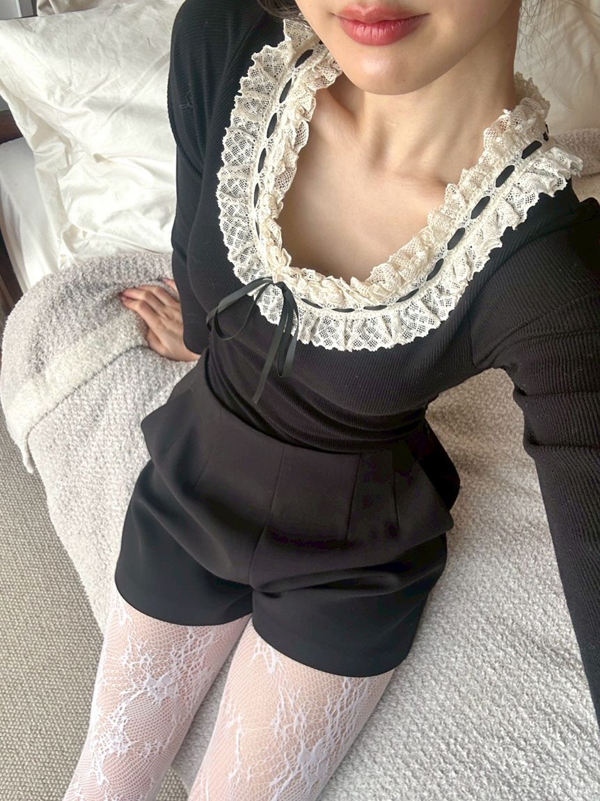 LILY BROWN Lingerie】フリルレースボディスーツ(Hearts2Hearts着用