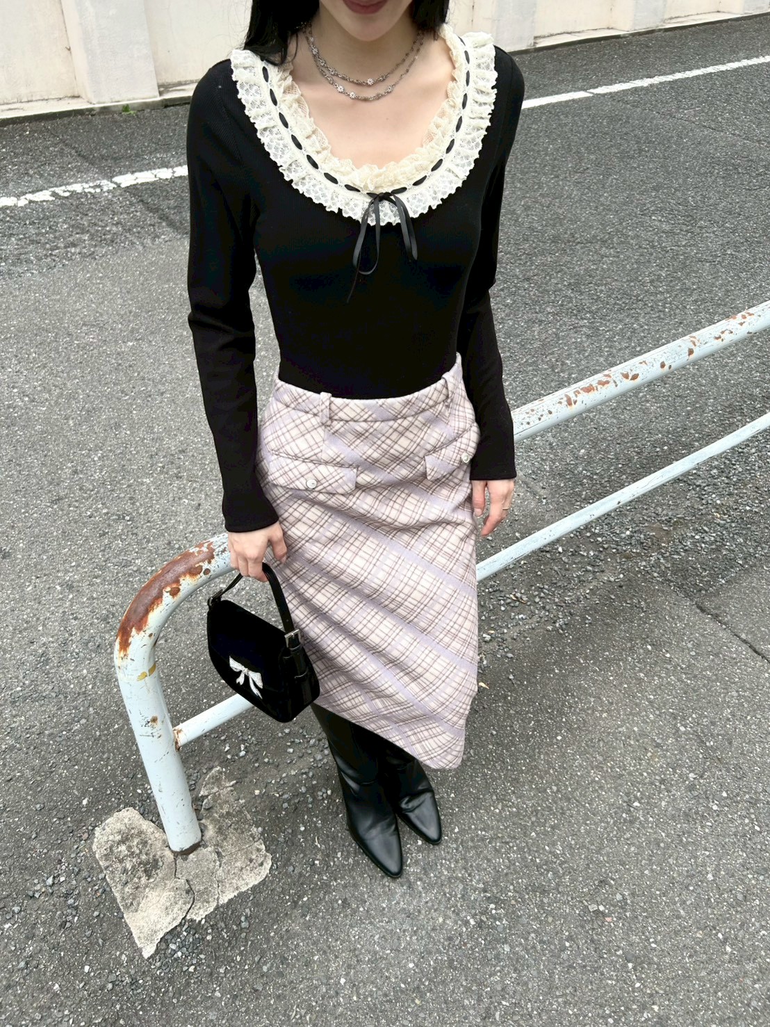 LILY BROWN Lingerie】フリルレースボディスーツ(Tシャツ・カットソー