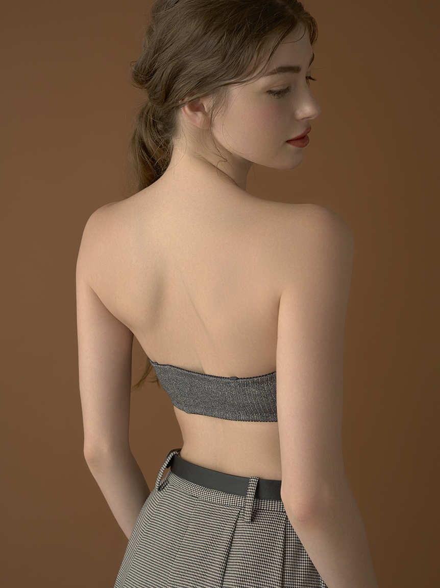 LILY BROWN Lingerie】ソフトリブライククロス ストラップレス