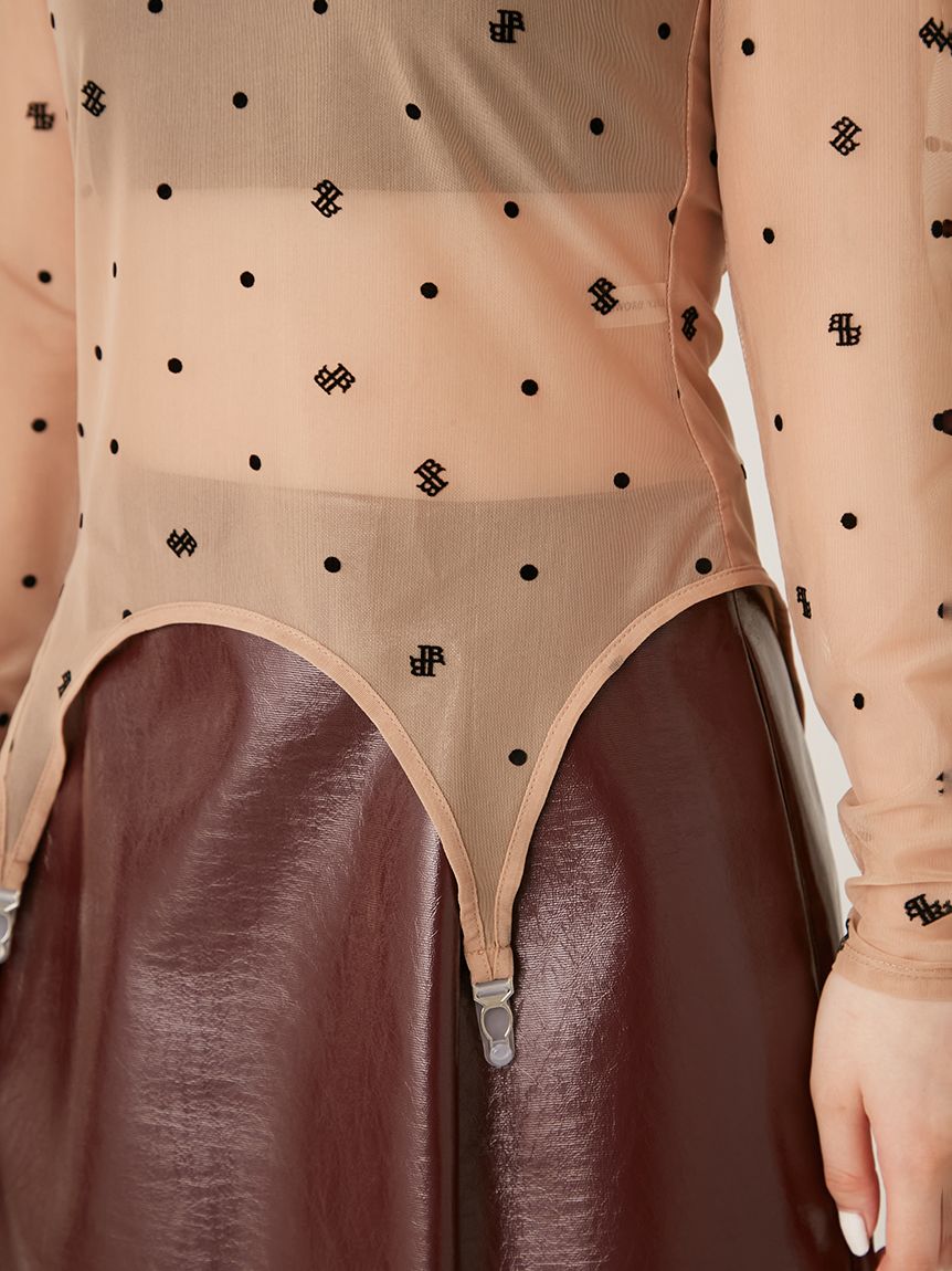 LILY BROWN Lingerie】シアーフロッキートップス×バンドゥセット