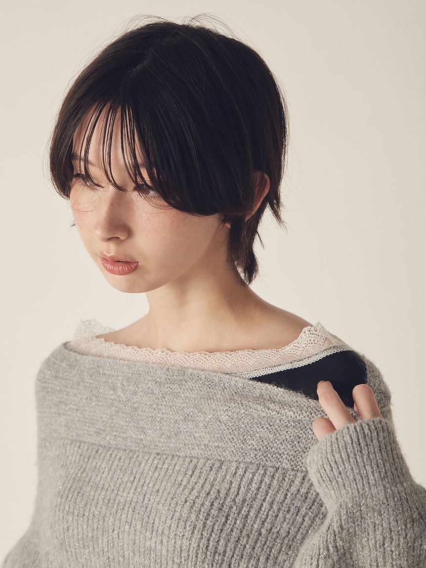 LILY BROWN Lingerie】メルティヒートオフショルダー（吸湿発熱機能付