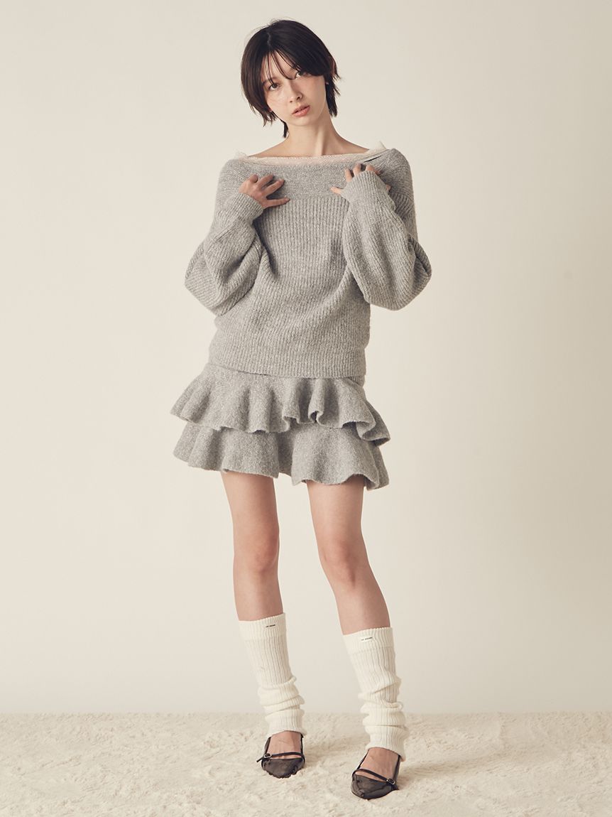 LILY BROWN Lingerie】メルティヒートオフショルダー（吸湿発熱機能付