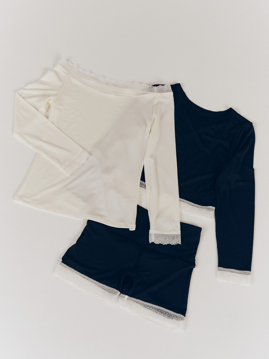 LILY BROWN Lingerie】メルティヒートクルーネック（吸湿発熱機能付