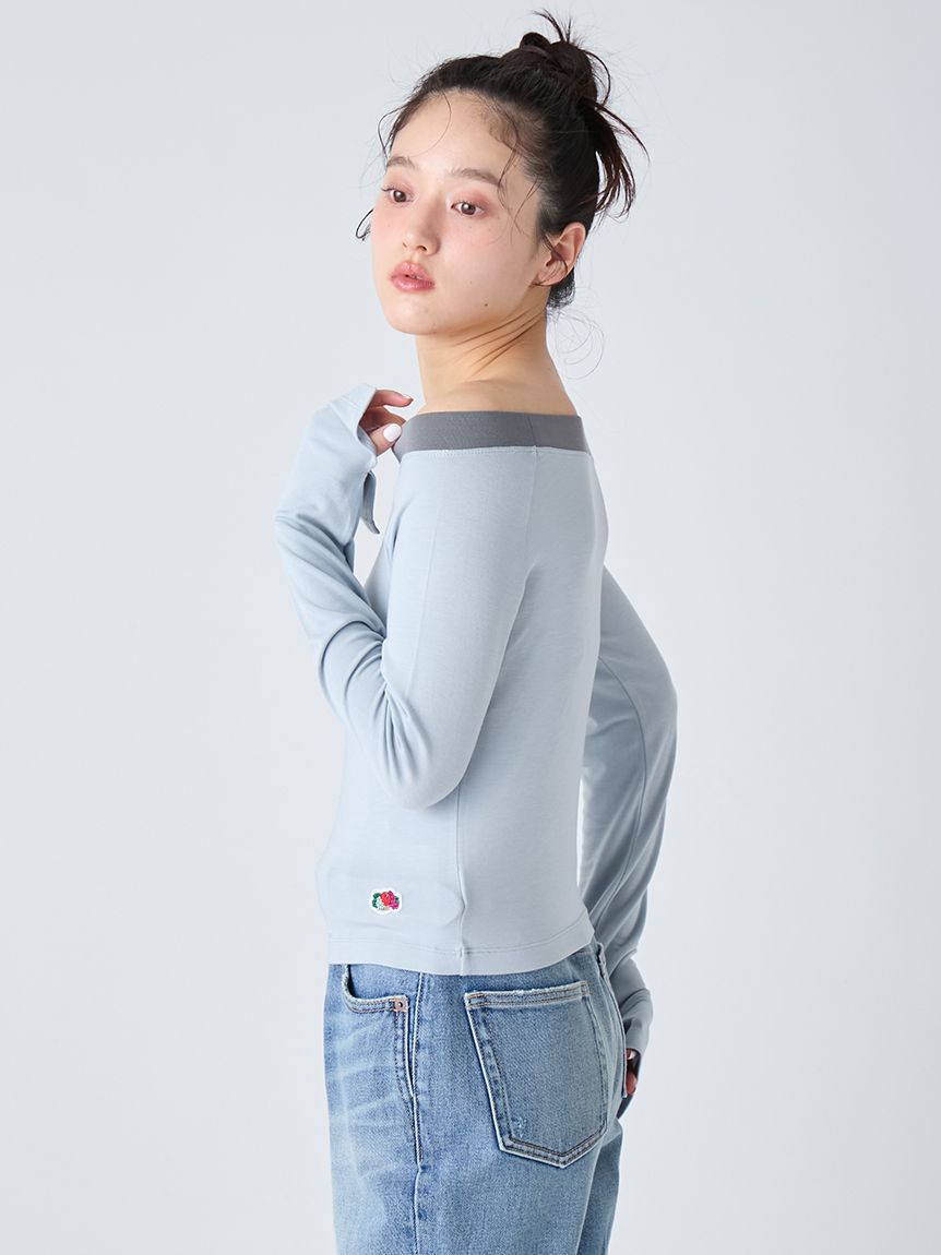 LILY BROWN Lingerie×FRUIT OF THE LOOM】2wayオフショルダートップス
