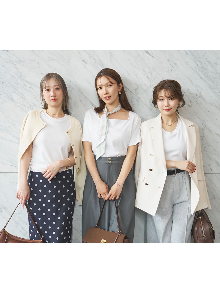 骨格タイプ別カップインTシャツ【ウェーブ】（接触冷感）(Tシャツ