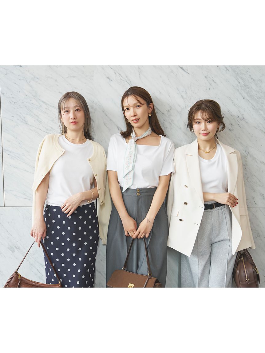 骨格タイプ別カップインTシャツ【ストレート】（接触冷感）(Tシャツ