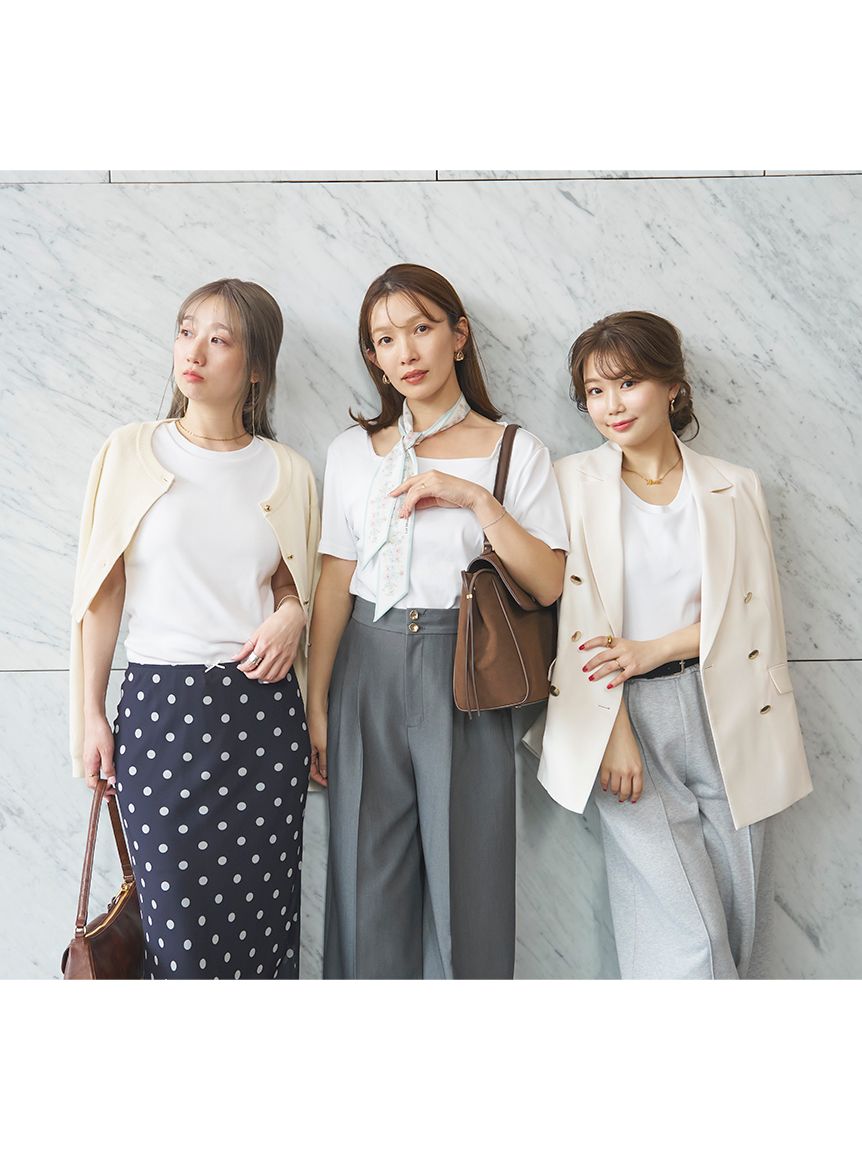 骨格タイプ別カップインTシャツ【ストレート】（接触冷感）(Tシャツ