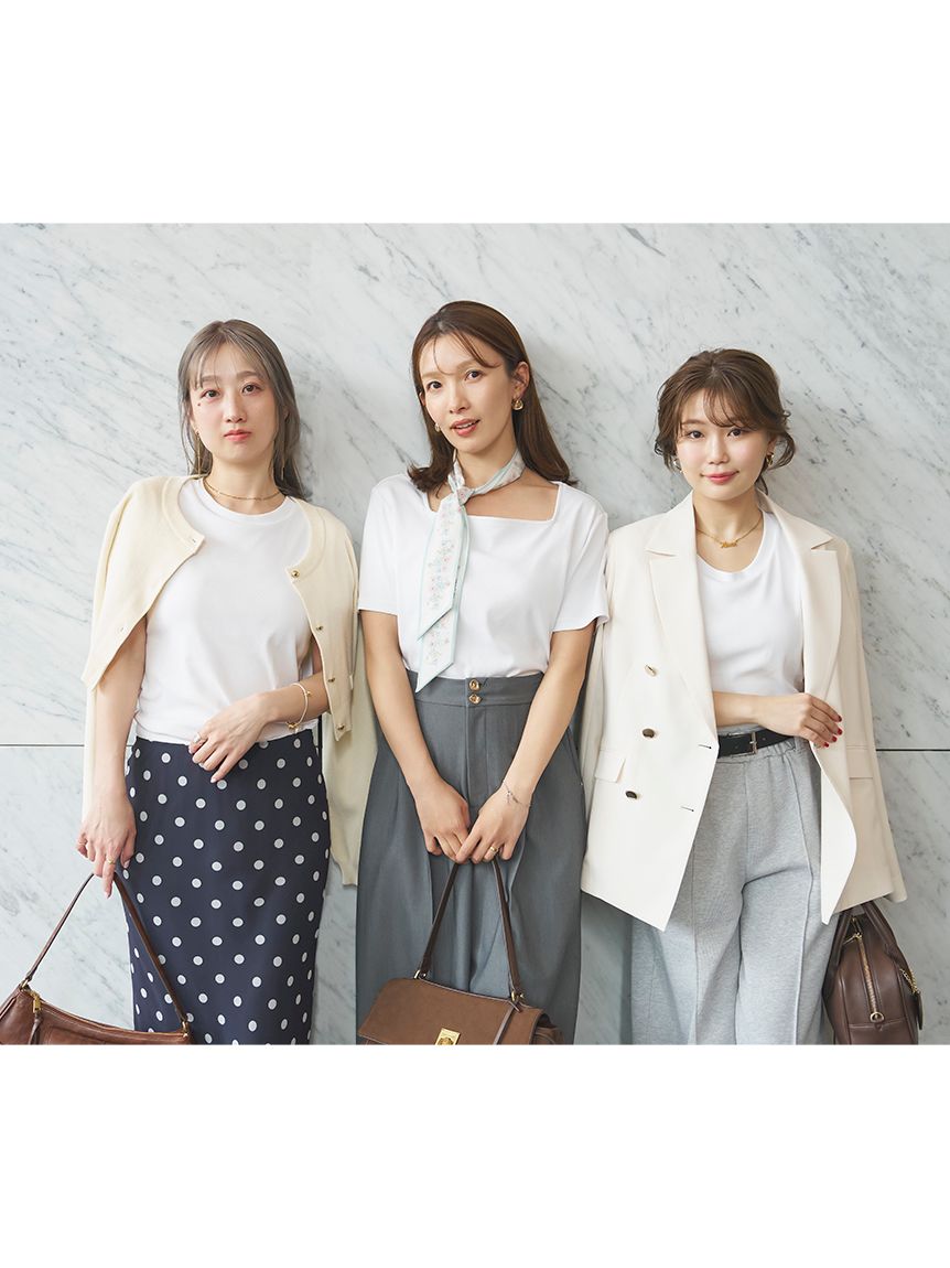 骨格タイプ別カップインTシャツ【ナチュラル】（接触冷感）(Tシャツ