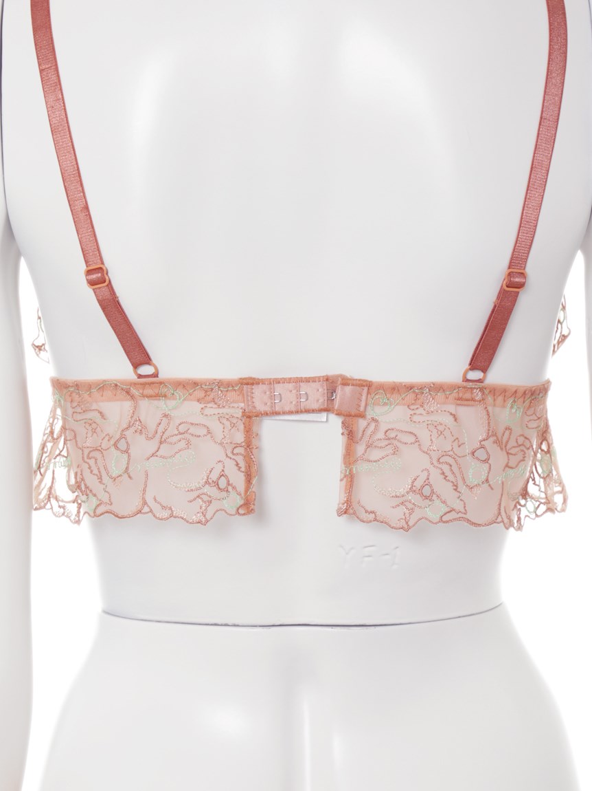 LILY BROWN Lingerie】ネコ柄レース ノンワイヤーブラ・ショーツ