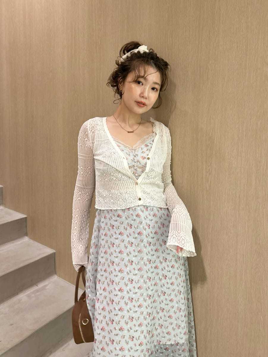 LILY BROWN Lingerie×ANNA SUI】カップ付きキャミワンピース(マキシ