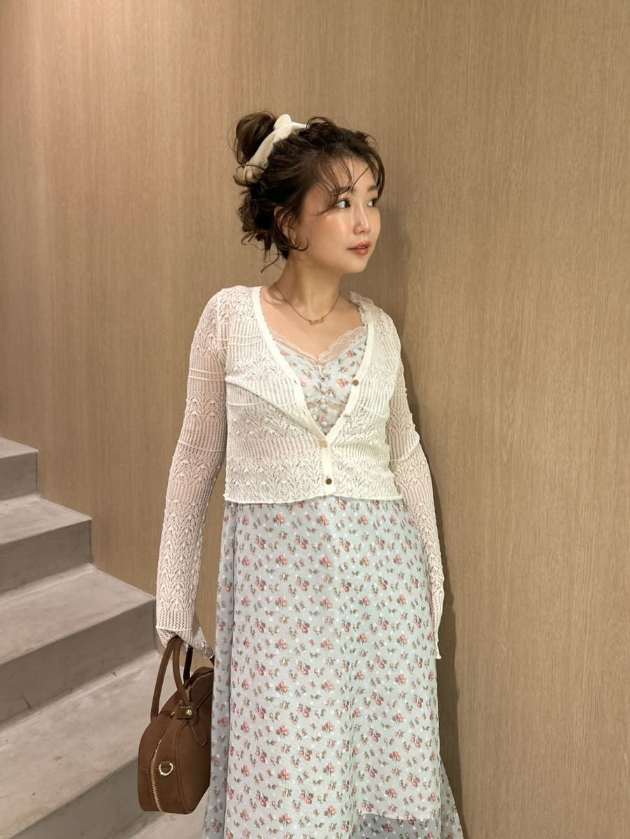 lily_Sa出品！ LILY BROWN Lingerie×ANNA SUI】カップ付きキャミワンピース(マキシ