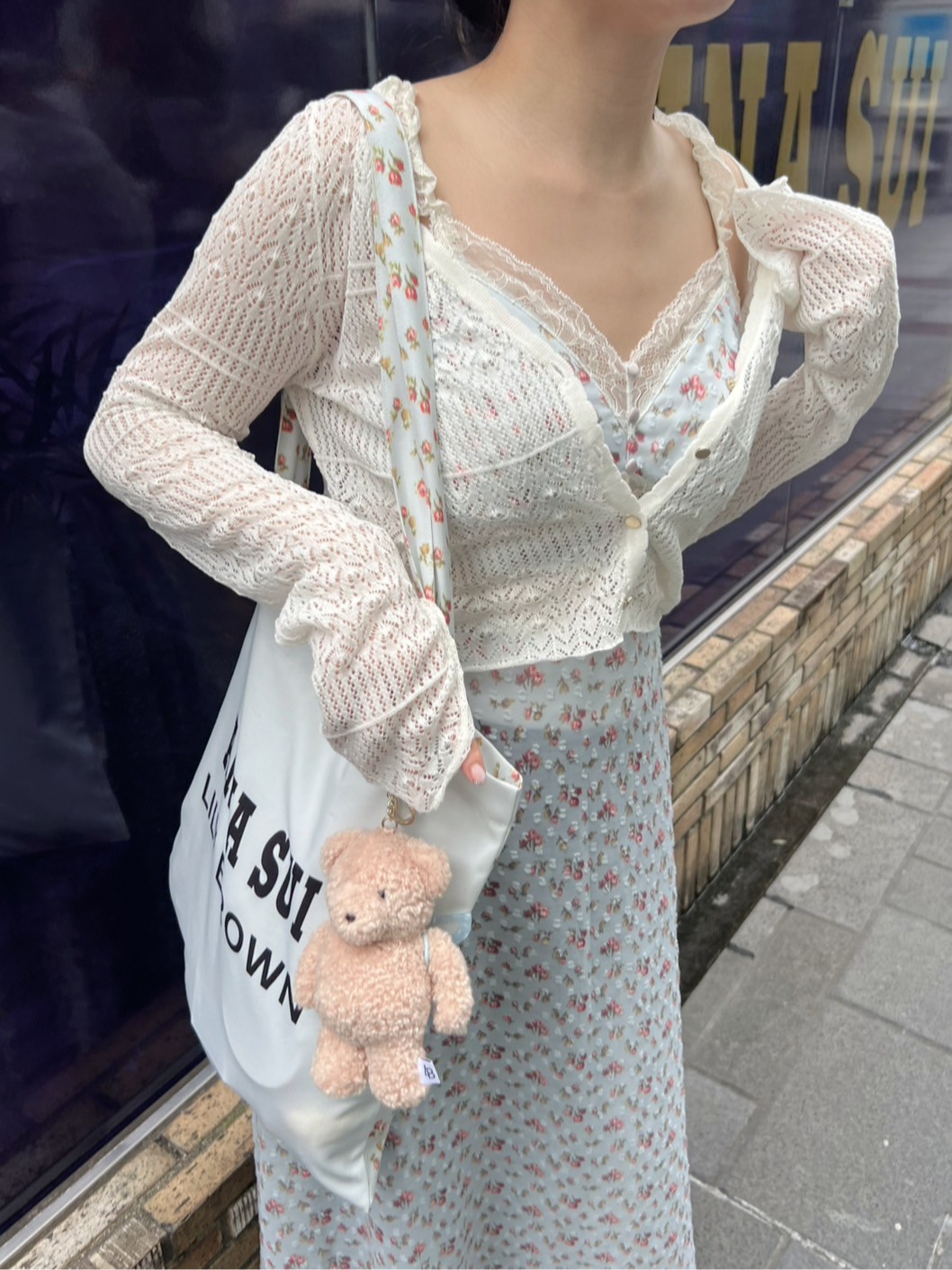 LILY BROWN Lingerie×ANNA SUI】カップ付きキャミワンピース(ロング