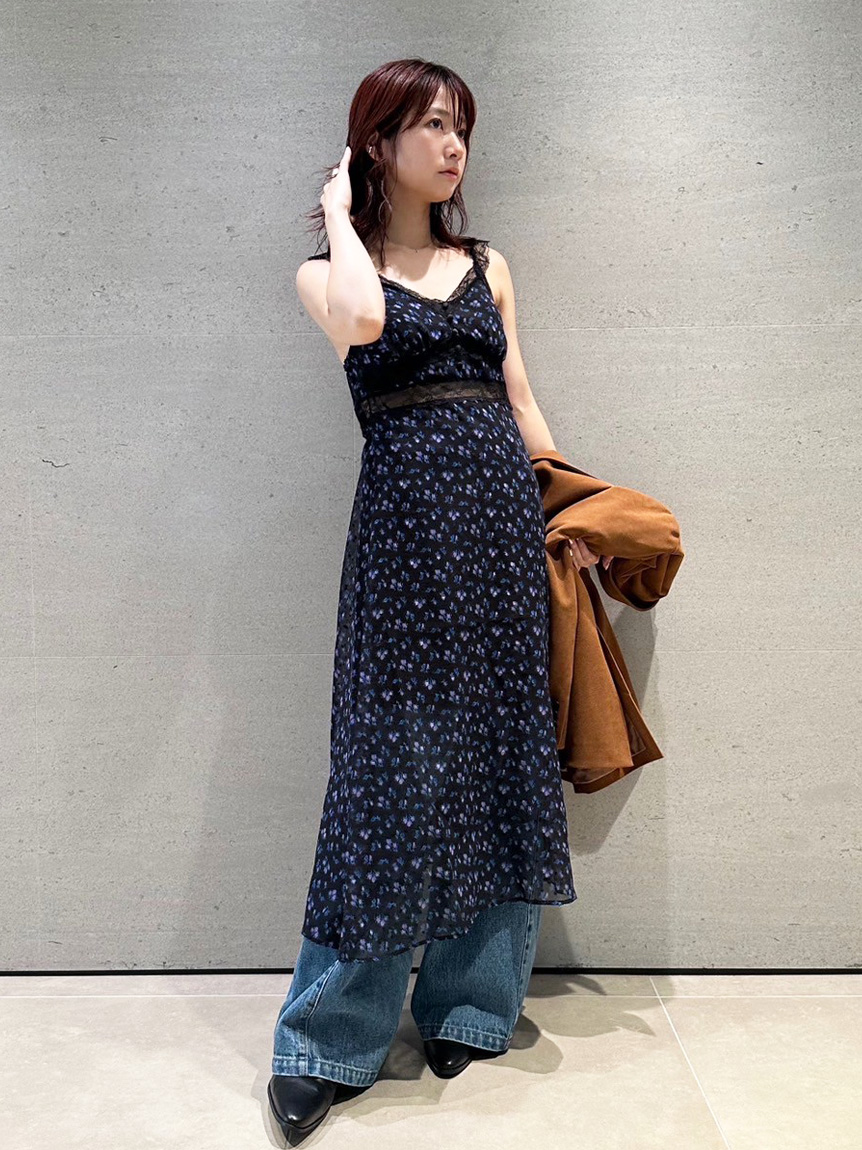 LILY BROWN ANNA SUIコラボ カップ付きキャミワンピース LILY BROWN Lingerie×ANNA SUI】カップ付きキャミワンピース