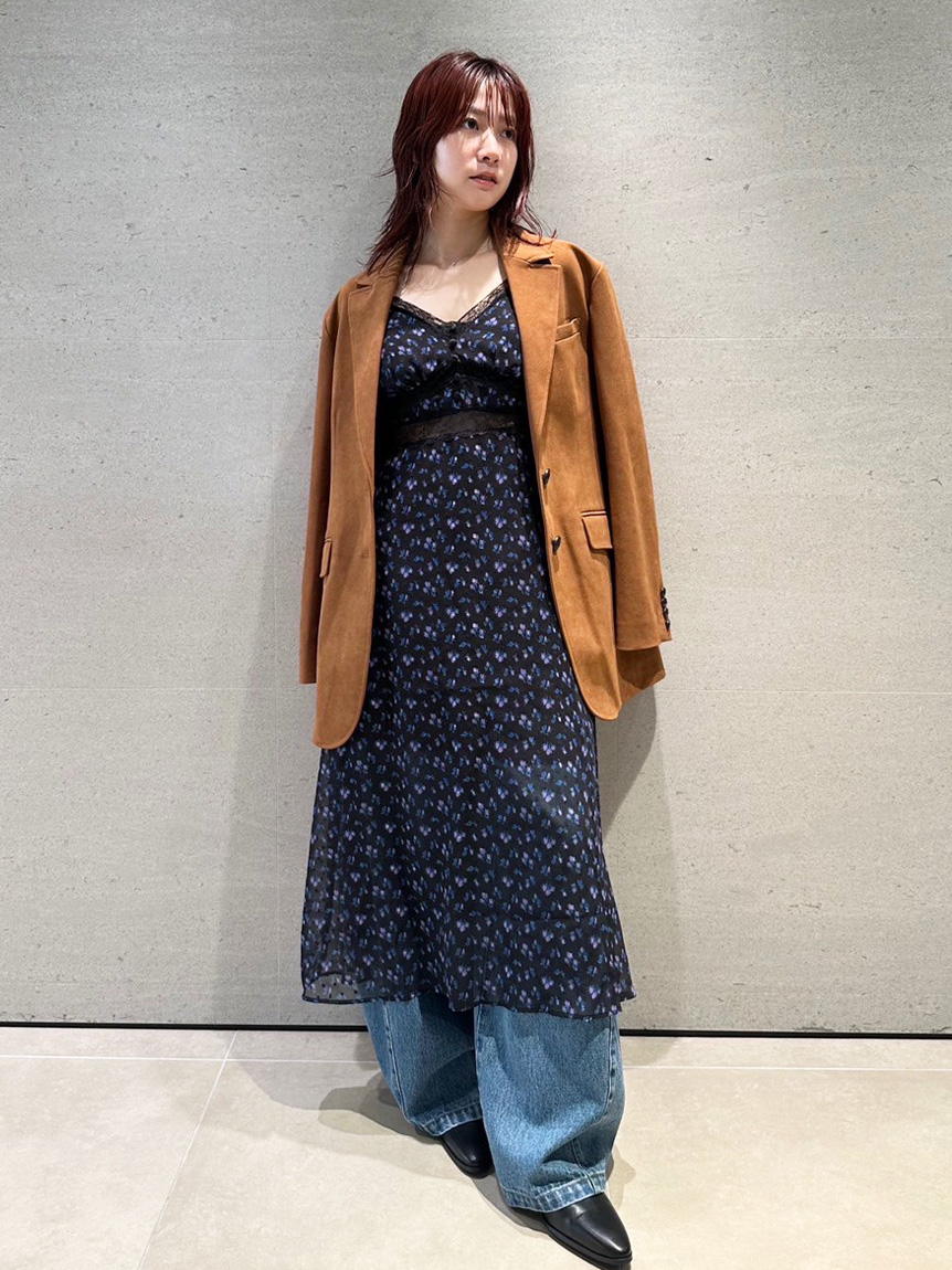 激きゃわ★FLY LIKE A BUTTERFLY オールインワン ここに降臨‼️ LILY BROWN Lingerie×ANNA SUI】カップ付きキャミワンピース(マキシ