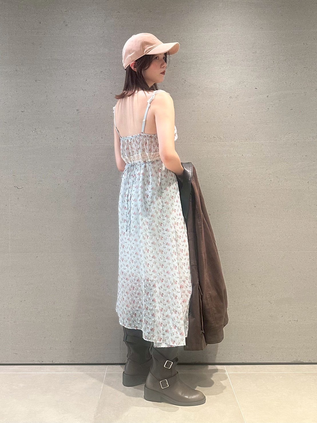 LILY BROWN Lingerie×ANNA SUI】カップ付きキャミワンピース(マキシ