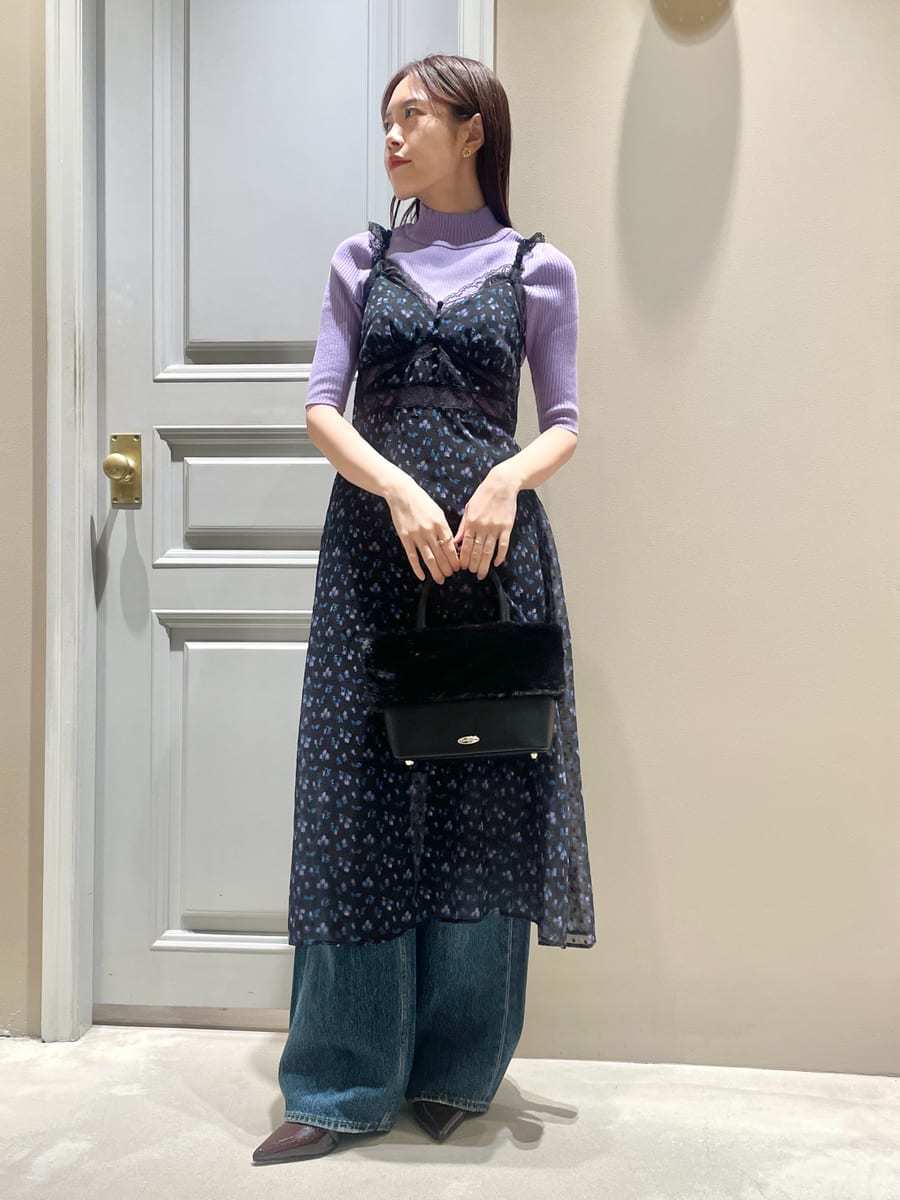 LILY BROWN Lingerie×ANNA SUI】カップ付きキャミワンピース