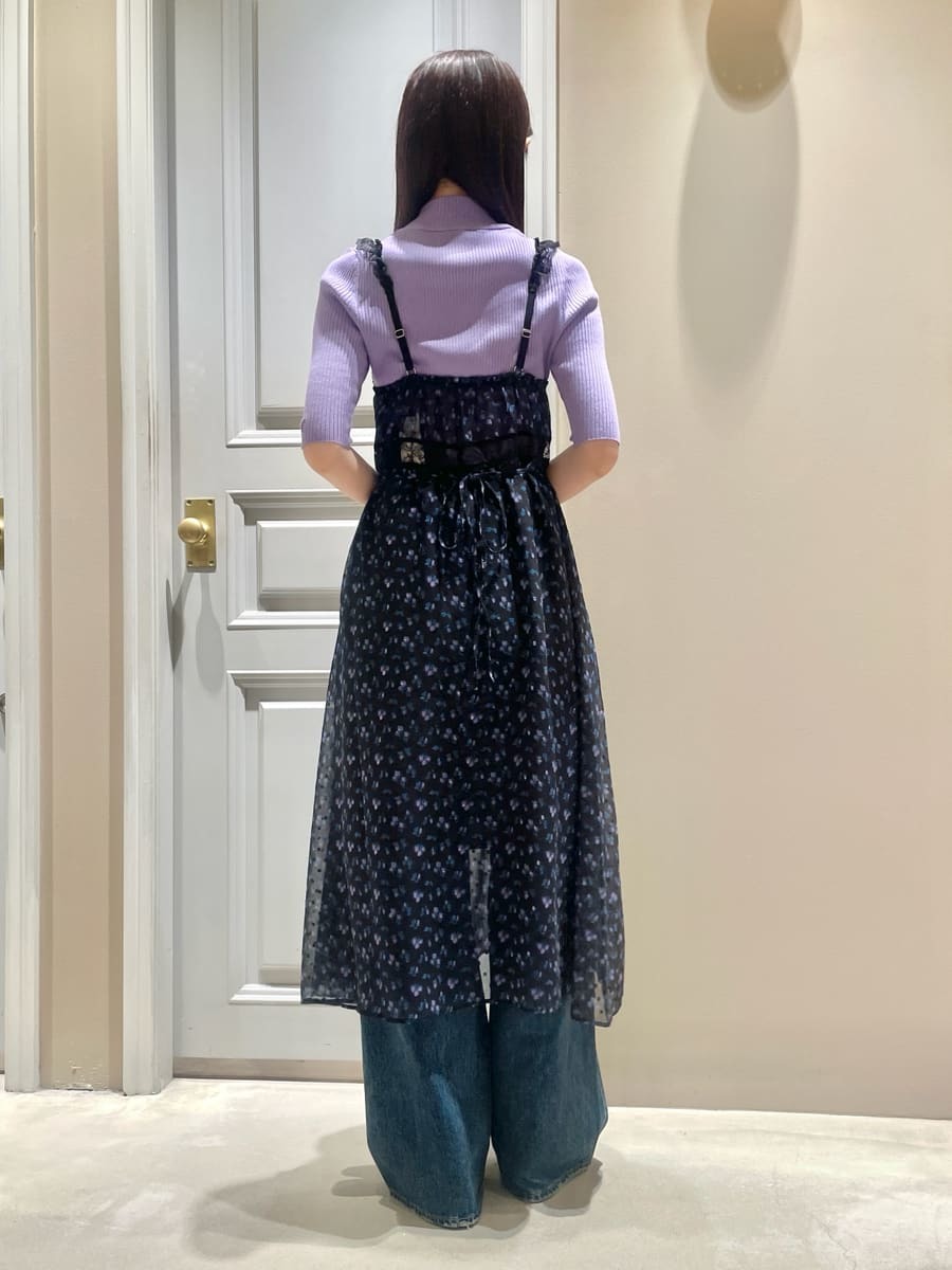 LILY BROWN Lingerie×ANNA SUI】カップ付きキャミワンピース