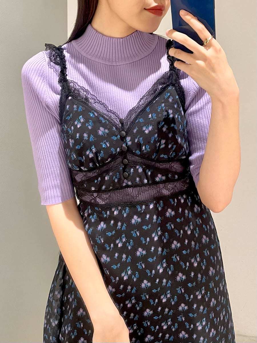 LILY BROWN Lingerie×ANNA SUI】カップ付きキャミワンピース(ロング