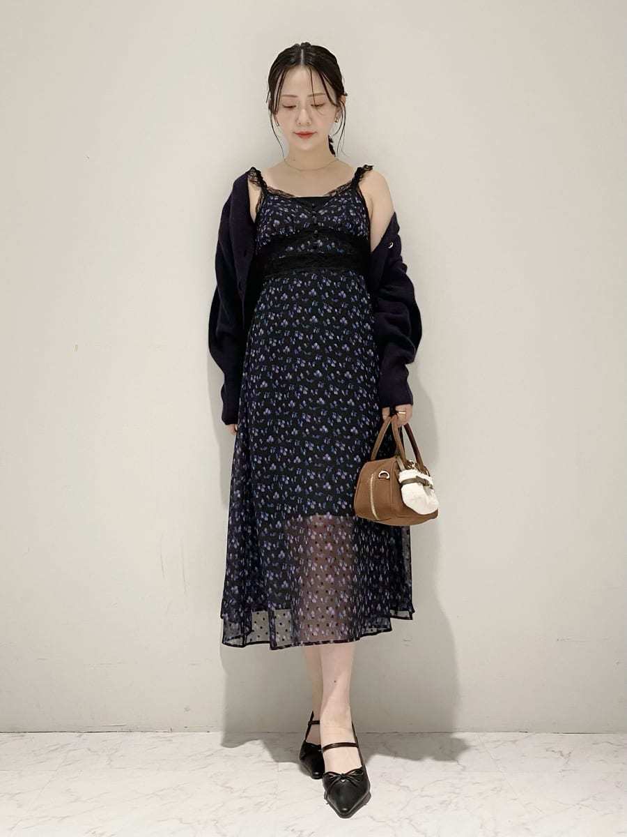LILY BROWN Lingerie×ANNA SUI】カップ付きキャミワンピース(マキシ