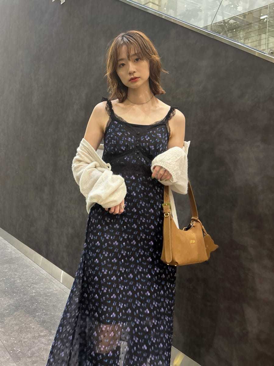 LILY BROWN Lingerie×ANNA SUI】カップ付きキャミワンピース(マキシ