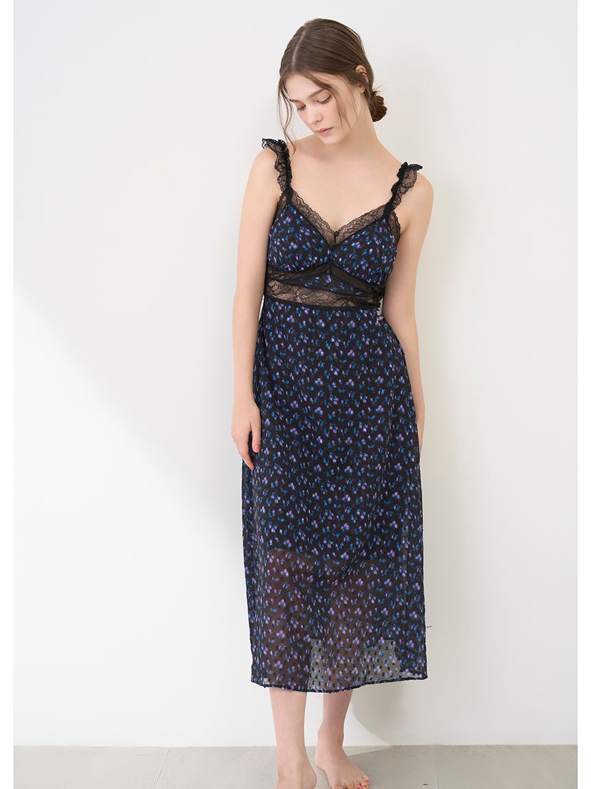 LILY BROWN Lingerie×ANNA SUI】カップ付きキャミワンピース(マキシ